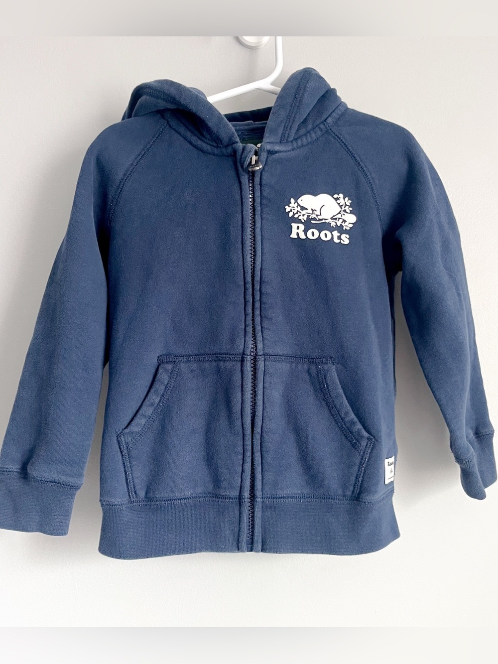 Roots Zip Up Hoodie - Size 5T / 5 years Navy